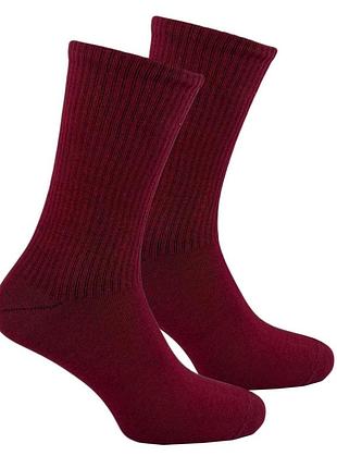 Шкарпетки premier socks насичені бордовим із високою гумкою, унісекс, разм. 36-39, 40-42, 43-45
