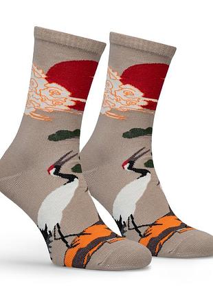 Шкарпетки premier socks: "журавель на світанку", унісекс, 36-39, 40-42, 43-45