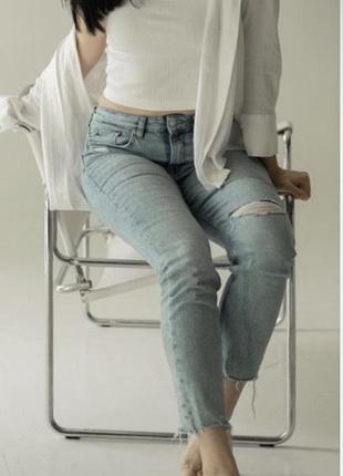 Жіночі джинси h&m блакитні розмір s-m