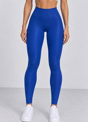 Лосины женские однотонные, цвет электрик, 214r155