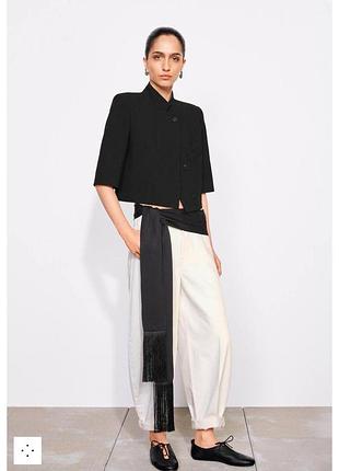 Жіночий укорочений піджак zara чорний