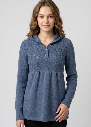 Светр жіночий ralph lauren в'язаний худі синій