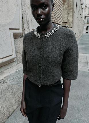 Кардиган жіночий сірий zara new