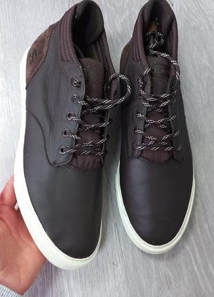 Шкіряні чоловічі хайтопи ботинки lacoste