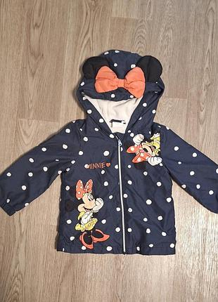 Вітровка для дівчинки disney синя в горох