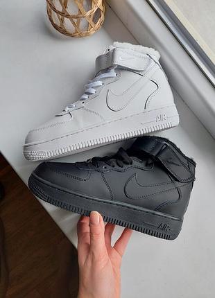 Крутые зимние кроссовки женские мужские nike air force 37-46