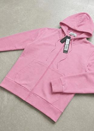 Худі stone island зіп-худі рожеве