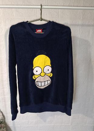 Теплый пушистый свитшот унисекс / кофта primark x the simpsons (гомер симпсон)