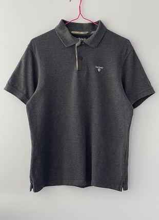 Оригінальне чоловіче поло barbour grey tartan polo shirt (размер m)