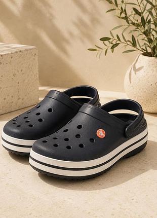 Crocs crocs crocband platform clog black white 205434-066 ❤️