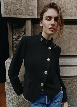 Двобортний піджак жіночий чорний zara new