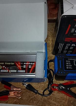 Інвертор 1500w + зарядний пристрій для акб 12v 6a