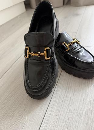 Лофери жіночі massimo dutti чорні, розмір 36
