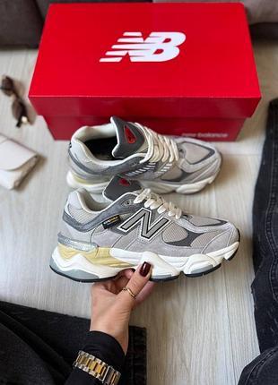 Зимові кросівки new balance 9060 light grey cordura (термо)