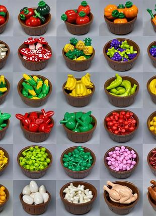 Набір їжі та продукти 30+ шт. аксесуари для мініфігурок для лего lego ферма ринок кухня