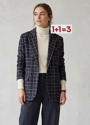 1+1=3 🎁 новий піджак жакет блейзер з чоловічого плеча у клітинку від zune poar