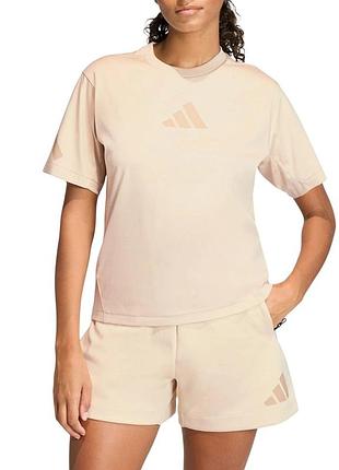 Футболка женская adidas w z.n.e. tee бежевая