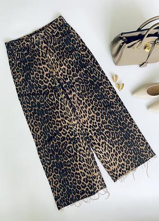 Жіночі вкорочені кюлоти zara розмір xxs леопардові