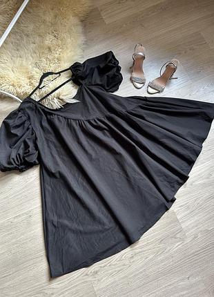 Чорна вільна сукня від  boohoo 24 p