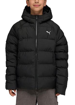 Куртка дитяча puma synthetic hooded puffer jckt чорна 68840401