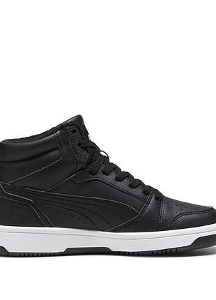 Кроссовки детские puma rebound v6 mid wtr jr черные 39468501