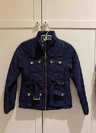 Куртка для дівчинки hm h&m демісезонна синя 9-10 років (140 см)