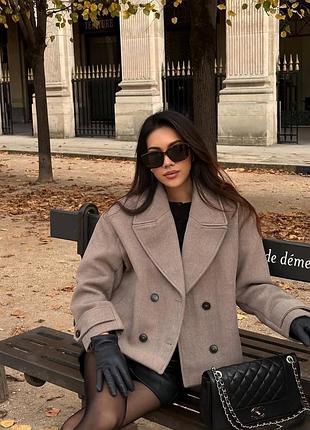 Двобортне полупальто zara 6