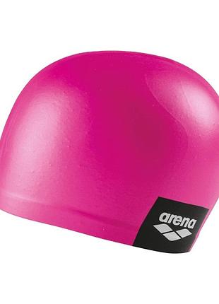 Шапочка для плавания женская arena logo moulded cap розовая