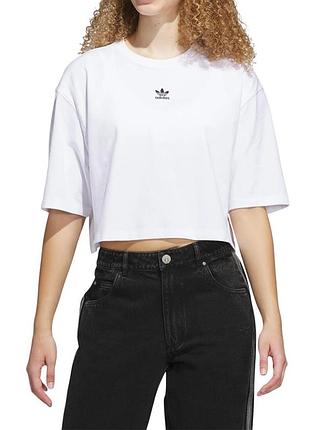 Футболка жіноча adidas ess crop tee біла