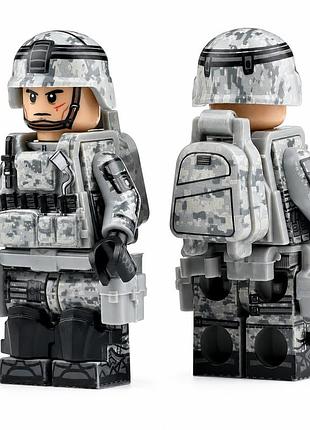 Фігурка солдата армії сша acu зимовий камуфляж для lego лего