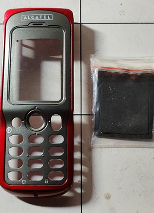 Корпус alcatel ot715  (передняя панель)-красная/серая