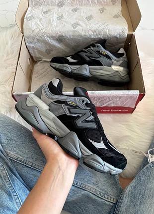Кросівки утеплені жіночі new balance 9060 cordura termo grey black термо