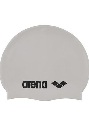 Шапочка для плавання arena classic silicone біла
