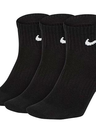 Шкарпетки nike everyday lightweight ankle 3-pack чорні