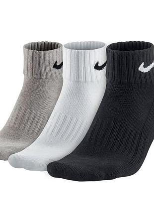 Шкарпетки nike value cotton quarter мультиколір