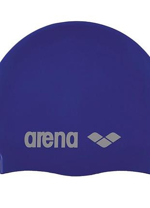 Шапочка для плавания arena classic silicone синие