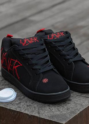 Кроссовки dc x slayer court graffik black red