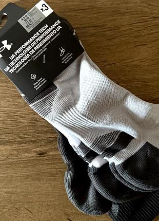 Оригінал! шкарпетки чоловічі набір 3 пари under armour performance tech, 42.5 - 47.5 р