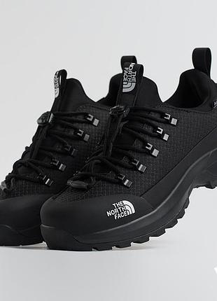 Мужские спортивные кроссовки the north face черные из водонепроницаемого текстиля текстильные зимние низкие термо с мембраной