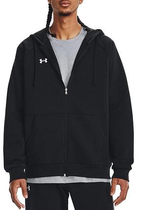 Мужская толстовка under armour ua rival fleece fz hoodie черная