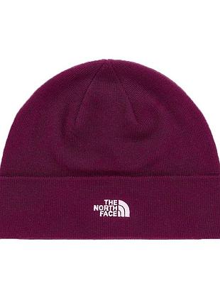 Шапка  the north face norm beanie бордова nf0a5fw1i0h1