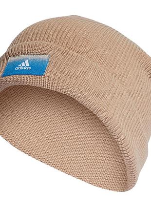 Шапка adidas ess beanie cuff бежева