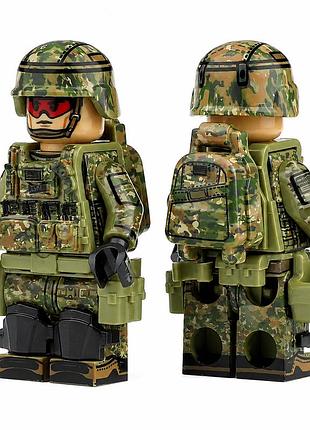 Мініфігурки сучасного спецназу для лего lego зелений камуфляж