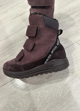 Черевики ecco gore-tex бордові 28 розмір 18 см устілка