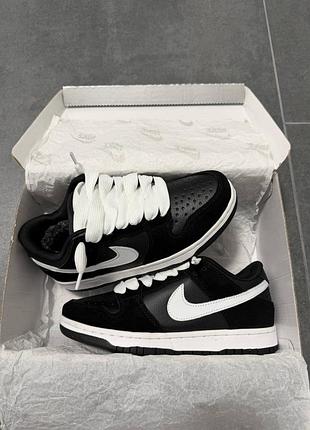 Nike sb dunk low black white winter