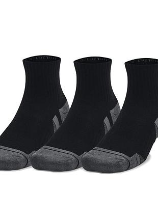 Шкарпетки  under armour ua performance cotton 3p qtr чорні