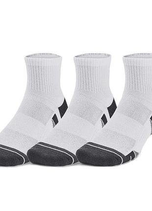 Носки under armour ua performance cotton 3p qtr белые