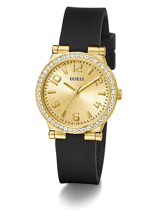 Guess gw0844l1 женские часы силиконовый ремешок золотистый циферблат