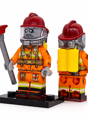 Фигурка пожарного зомби с топором минифигурка спасатель для лего lego
