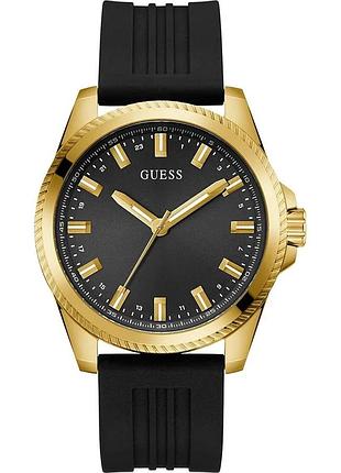 Guess gw0639g2 чоловічий годинник силіконовий ремінець чорний циферблат